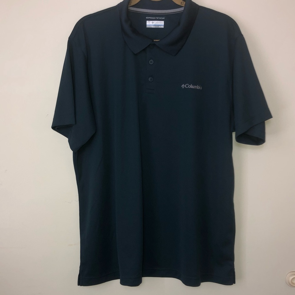 Men’s Columbia Short Sleeve Polo Shirt. Green XL